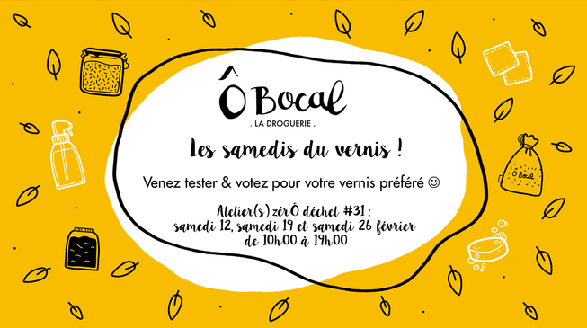 Atelier(s) zérÔ déchet #31 : les samedis du vernis écoresponsable, français et consigné !