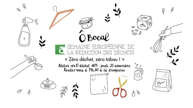 Atelier zérÔ déchet #19 : zéro déchet zéro tabou