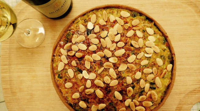 Tarte bio poireaux & amandes