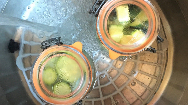 Bocaux de courgettes bio