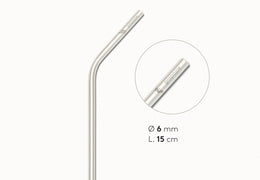 Paille en inox coudée mini