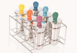 Moule à glaces en inox - kit de 6 x 120 ml