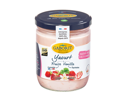 Yaourt fraise vanille bio & local - 400g