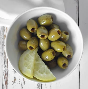 Olives vertes citron & basilic bio