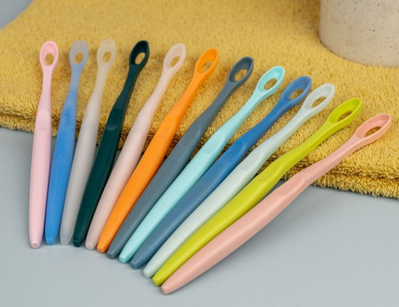 Manche de brosse à dents en bioplastique rechargeable Apimani - adulte