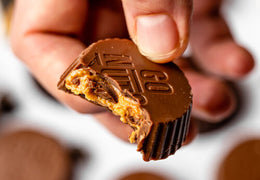 Palet chocolat noir fourré au beurre de cacahuètes bio