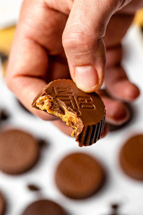 Palet chocolat noir fourré au beurre de cacahuètes bio