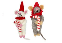 Suspensions en feutrine - souris