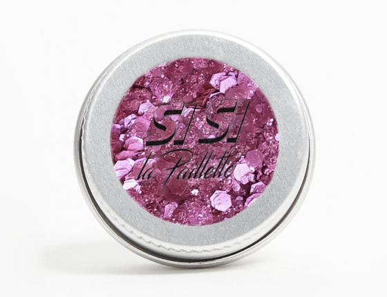Si Si La Paillette - Paillettes cosmétiques biodégradables Rose Turfuschia Mix