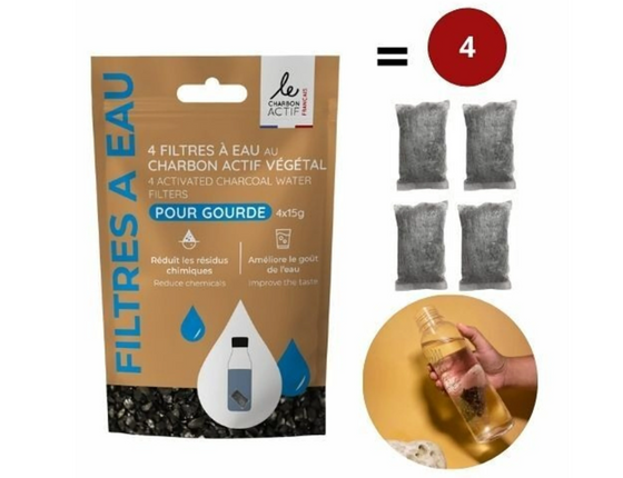 Charbons nomades compostables pour gourdes - lot de 4