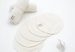 Lot de 5 lingettes lavables pour bébé en coton bio