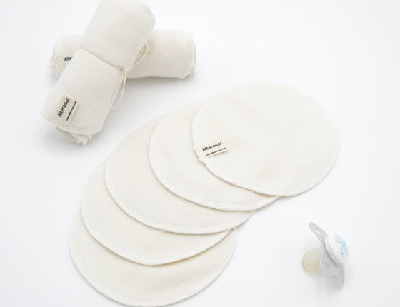 Lot de 5 lingettes lavables pour bébé en coton bio