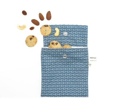 Pochette à goûter - bleue