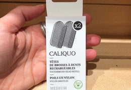 Lot de 2 têtes de brosses à dents rechargeables Caliquo - poils médiums