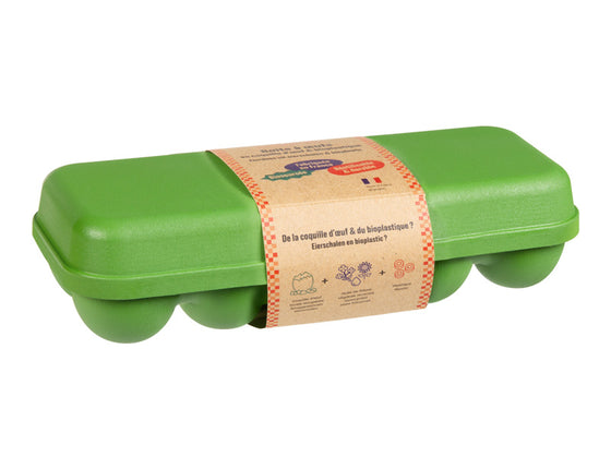 Boîte à œufs en coquilles d'œufs verte - 10 oeufs