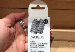 Lot de 2 têtes de brosses à dents rechargeables Caliquo - poils souples