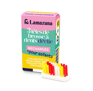 Recharge de 3 têtes de brosse à dents Lamazuna - enfant