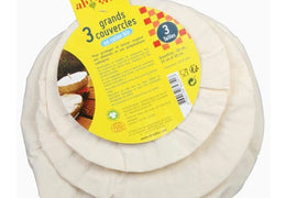 Lot de 3 petits recouvres-plats en coton bio - coloris blanc