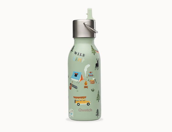 Bouteille isotherme enfant Qwetch 350 ml - vert tilleul
