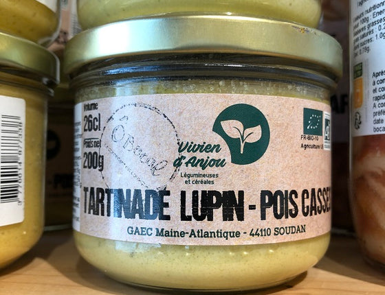 Tartinade lupin-pois cassés bio & locale