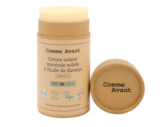 Crème solaire solide SPF 50 Comme Avant : sans parfum