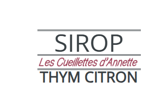 Sirop de thym & citron local
