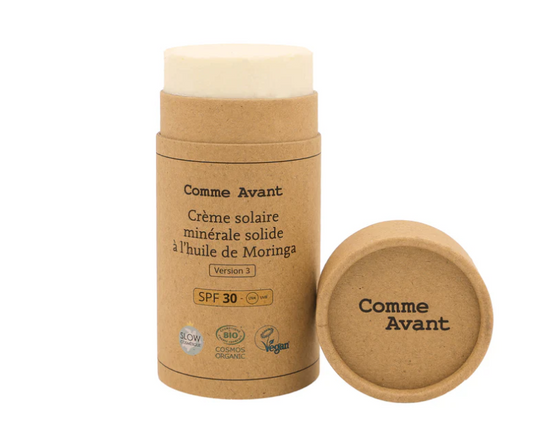 Crème solaire solide SPF 30 Comme Avant : sans parfum