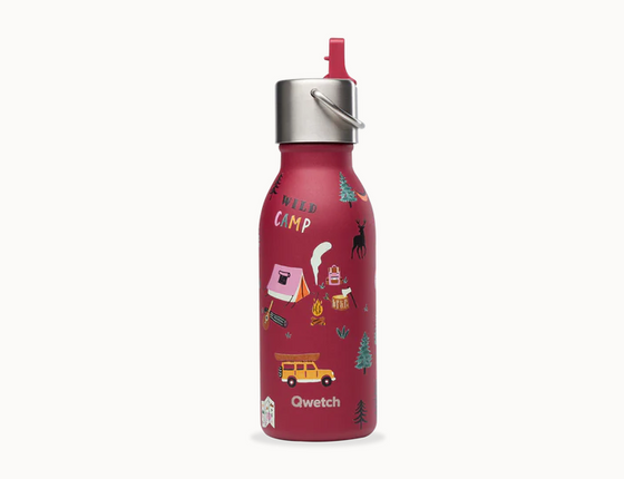 Bouteille isotherme enfant Qwetch 350 ml - rouge