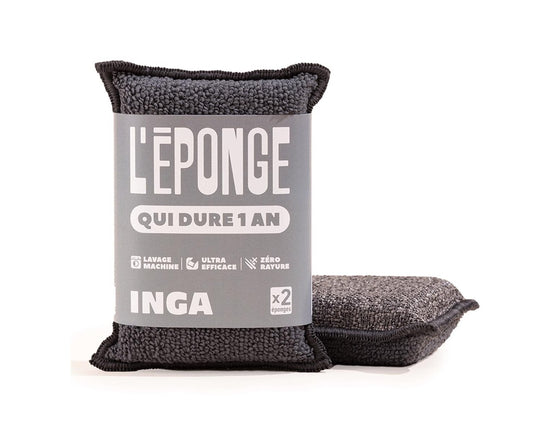 Éponge lavable Inga grise