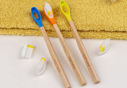 Manche de brosse à dents en bois rechargeable Apimani -  enfant