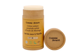 Crème solaire solide SPF 30 Comme Avant : Parfum Coco & Vanille