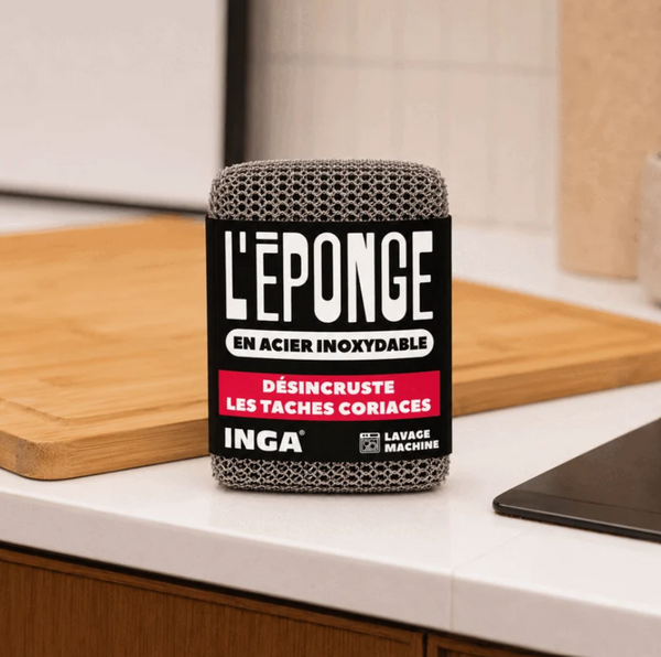 Éponge lavable Inga - Inox