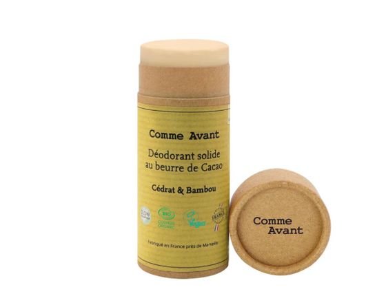 Déodorant en stick Comme Avant : parfum cédrat & bambou