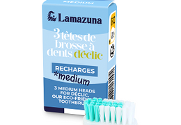 Recharge de 3 têtes de brosse à dents Lamazuna - poils médium