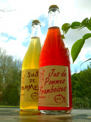 Jus de pomme-framboise bio & local