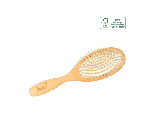 Brosse à cheveux avec picots en bois