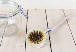 Brosse vaisselle fibre & laiton