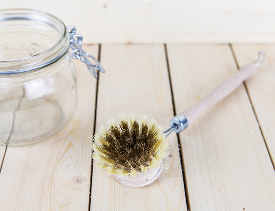 Brosse vaisselle fibre & laiton