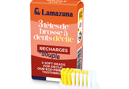 Recharge de 3 têtes de brosse à dents Lamazuna - poils souples