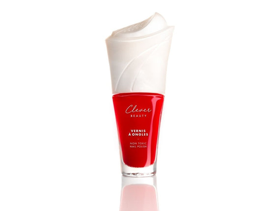 Vernis à ongles naturel & consigné rouge vif 