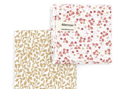 Lot de 4 mouchoirs lavables en coton bio