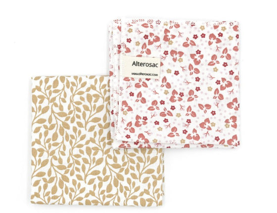 Lot de 4 mouchoirs lavables en coton bio