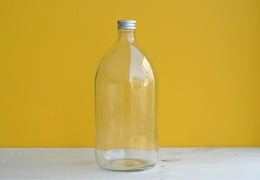 Flacon en verre transparent 1 litre