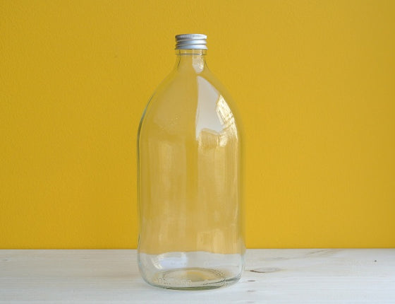 Flacon en verre transparent 1 litre