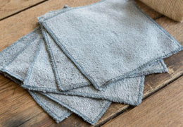 Essuie-tout lavable en bambou gris