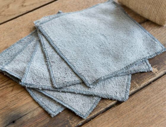 Essuie-tout lavable en bambou gris