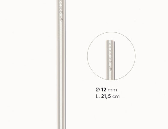 Paille en inox large pour bubble tea