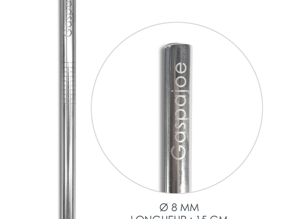 Paille en inox droite mini
