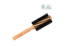 Brosse à cheveux ronde en poils de sanglier